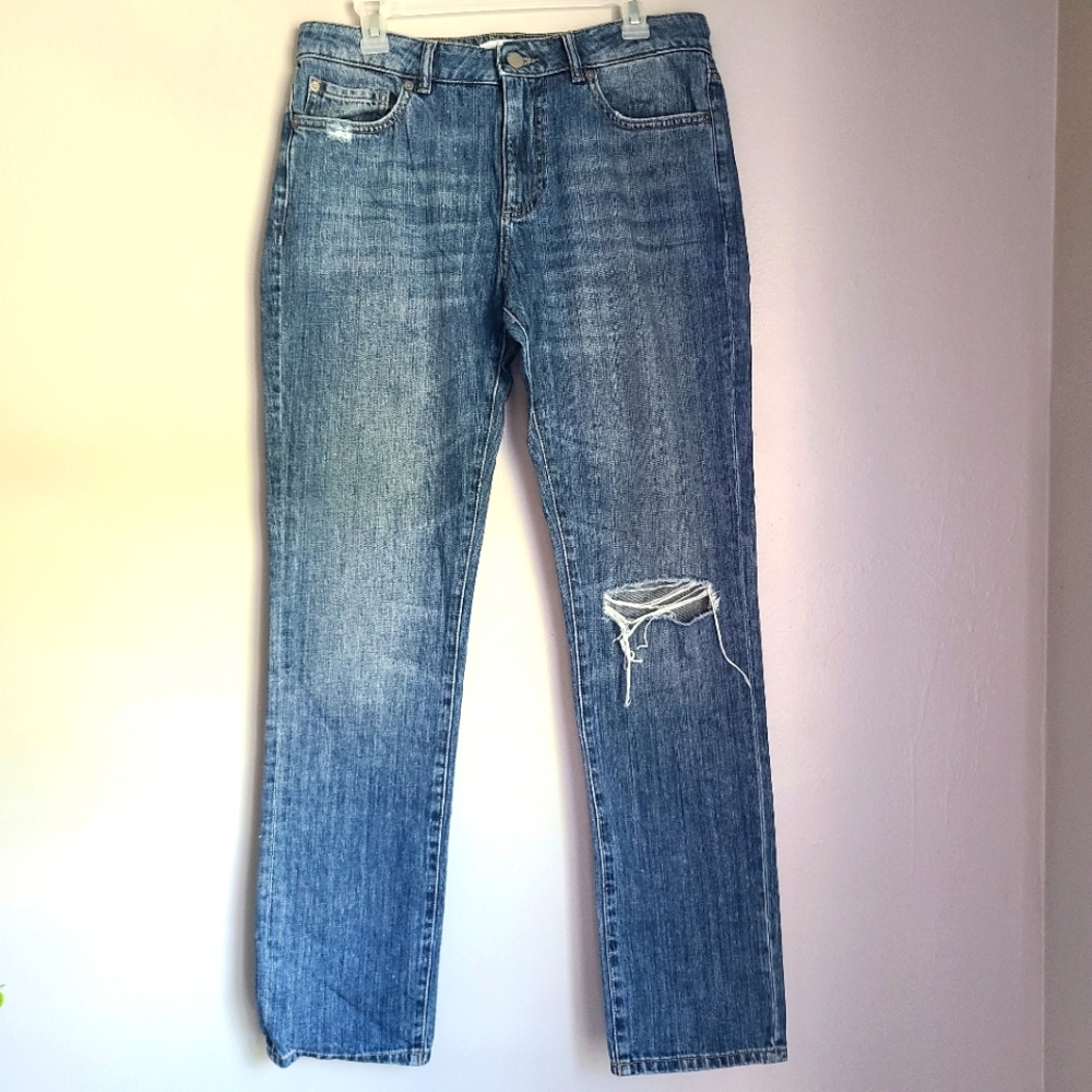 DL1961 Nick Slim Straight Leg Distressed Jeans Medium Wash Sz 32x32